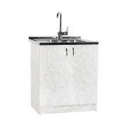 Тумба SANTREK 80*50 цвет карара (2 дверцы) (ЛДСП)