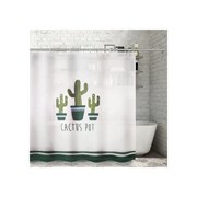 Штора для ванной Доляна Кактусы