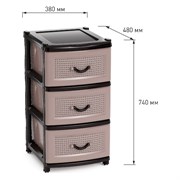 Комод ЗПИ "Альтернатива" 3-х секцион. коричневый