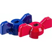 Рукоятка для шарового крана Profactor бабочка, красный/синий 1/2 дюйма - 3/4 дюйма