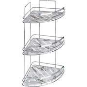 Угловая тройная полка для ванной комнаты Fora Marble