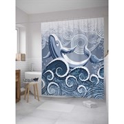 Штора-занавеска для ванной JoyArty Цветы и ягоды в украшениях