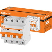 Автомат TDM ELECTRIC ВА47-29 4Р, 50 А, 4,5 кА, В