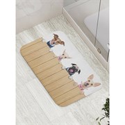 Противоскользящий коврик для ванной, сауны, бассейна JoyArty Подглядывающие собаки