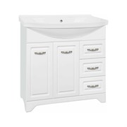 Тумба под умывальник Эльбрус 90, Люкс белая Style Line Олеандр-2 90