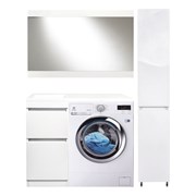 Напольная тумба Style Line Даллас 100, Люкс белая, PLUS, ЭМАЛЬ