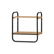 Полка подвесная в ванную комнату с планкой для полотенца UNISTOR OSAKA