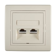 Коммуникационная двойная розетка Aling-conel PRESTIGE