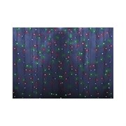 Гирлянда Neon-Night ДОЖДЬ занавес 2х1,5м, прозрачный ПВХ, 192LED мульти, 12LED/нить, 16 нитей