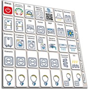 Набор наклеек на электрощит для электрощита  до 24 модулей Маркировка 220 EL-min