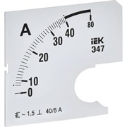 Сменная шкала к амперметру IEK э47