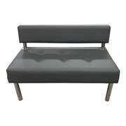 Двухместная секция дивана Мягкий Офис серая