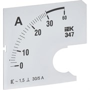 Сменная шкала к амперметру IEK э47