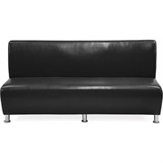 Трехместная секция дивана Мягкий Офис черная