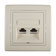 Коммуникационная двойная розетка Aling-conel PRESTIGE