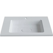 Прямоугольная полувстраиваемая раковина для ванной uperwood Modul_80 см