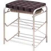 Банкетка Nika НИКА Haushalt НБ1 НБ1/C в клетку/бежевый металлик