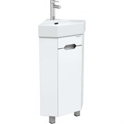 Тумба с раковиной Onika Айленд 35 напольная, белая, угловая (раковина line)