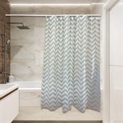 Штора для ванной Сантис peva pv-114 (зигзаги) 54 gsm 180x180 см