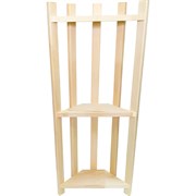 Угловая трехъярусная полка Бацькина баня 30399