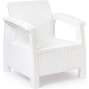 Кресло ЗПИ "Альтернатива" Ротанг-плюс 730x700x790мм белый без подушки