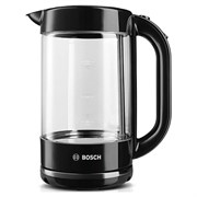 Чайник BOSCH TWK70B03, 1,7 л, 2400 Вт, закрытый нагревательный элемент, стекло, черный