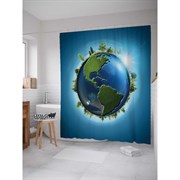 Шторка-занавеска для ванной JoyArty Биосфера