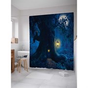 Шторка-занавеска для ванной JoyArty Ночной дом в дереве
