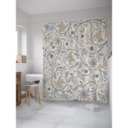Шторка-занавеска для ванной JoyArty Орнамент цветов и завитки пейсли