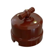 Ретро фарфоровый поворотный перекрестный выключатель Мезонинъ аврора