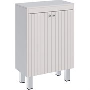 Шкаф Lemark ROMANCE 60 см, подвесной/напольный, с откидной корзиной для белья, цвет корпуса, фасада: белый гляне