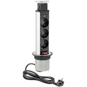 Выдвижной встраиваемый блок розеток GTV AE-BPW3S60-80