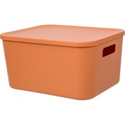Корзина пластиковая для хранения HANDY HOME Оптима, Д285 Ш220 В145, оранжевый