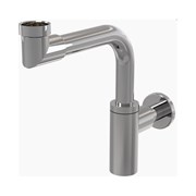 Цельнометаллический сифон для умывальника Alcadrain A403 DESIGN