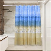 Штора для ванной Сантис peva pv-134 (пляж) 75 gsm 180x180 см