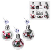 Шары ёлочные 8 см, "Charming Winter", пластик, АССОРТИ 3 дизайна, с подсветкой, ЗОЛОТАЯ СКАЗКА, 592478