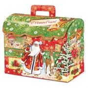 Подарок новогодний "СУНДУК. СПЕШУ НА ПРАЗДНИК", НАБОР конфет 1000 г, картонная коробка, МОСУПАК