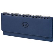 Планинг датированный 2026 305х140 мм BRAUBERG "Favorite", под кожу, темно-синий, 117219