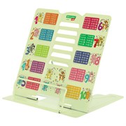 Подставка для книг и учебников большая BRAUBERG KIDS "Animals" с таблицей умножения, регулируемый угол наклона, металлическая, 238960