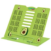 Подставка для книг и учебников BRAUBERG KIDS mini "Авокадо" с таблицей умножения, регулируемый угол наклона, металлическая, 238969