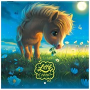 Календарь настенный перекидной 2026 г., BRAUBERG, 12 листов, 21,4х21,4 см, МИНИ, "Magic animals", 116943