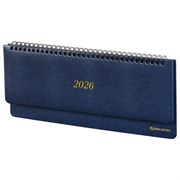 Планинг датированный 2026 305х140 мм BRAUBERG "Iguana", под кожу, синий, 117226