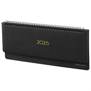 Планинг датированный 2026 305х140 мм BRAUBERG "Select", под кожу, черный, 117232