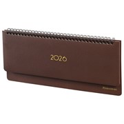 Планинг датированный 2026 305х140 мм BRAUBERG "Select", под кожу, коричневый, 117233
