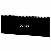 Планинг датированный 2026 285х112 мм, STAFF, гребень, картонная обложка, 64 л., "Black style", 117363