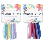 Резинки для волос НАБОР 10 шт., 0,4х14 см, разные цвета, с блестками АССОРТИ, MONTE VITA (МОНТЕ ВИТА), 457040