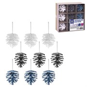 Украшение ёлочное 9 шт., 4 см, "Шишки", пластик, ЗОЛОТАЯ СКАЗКА, 592455