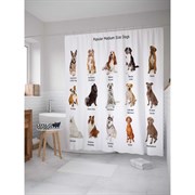 Шторка-занавеска для ванной JoyArty Породы собак среднего размера