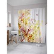 Шторка-занавеска для ванной JoyArty Цветочные кляксы
