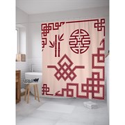 Штора-занавеска для ванной JoyArty Ромашки моно